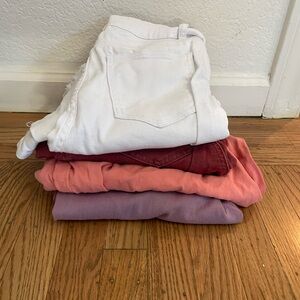 Stack of Colorful Jeans